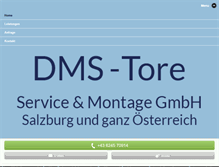 Tablet Screenshot of dms-tore.at